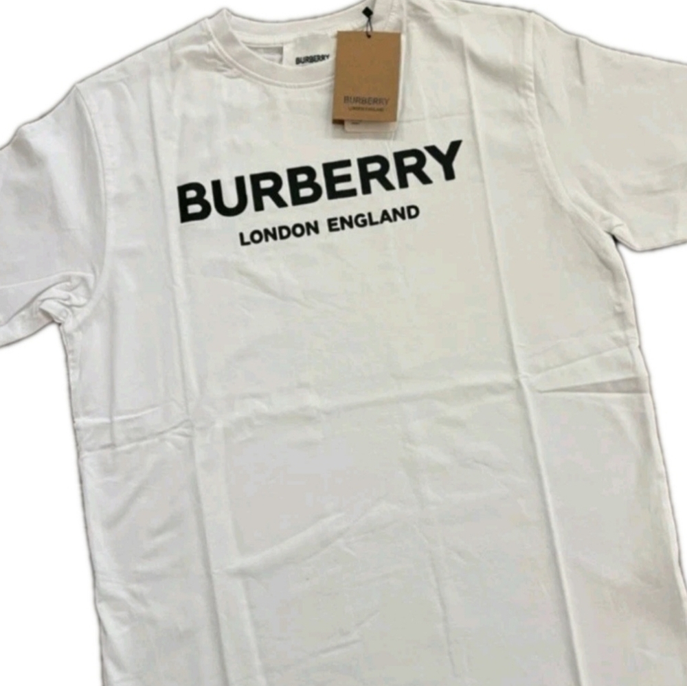 BURBERRY LOGO PRINT T-SHIRT WHITE Men's XXL (NWT) - Picture 2 of 5